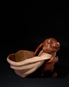 Easter Bunny Pulling The Bag 2 400x300